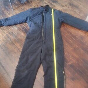 Dickies Coveralls Zippered Quilted Workwear Black sz Large Tall